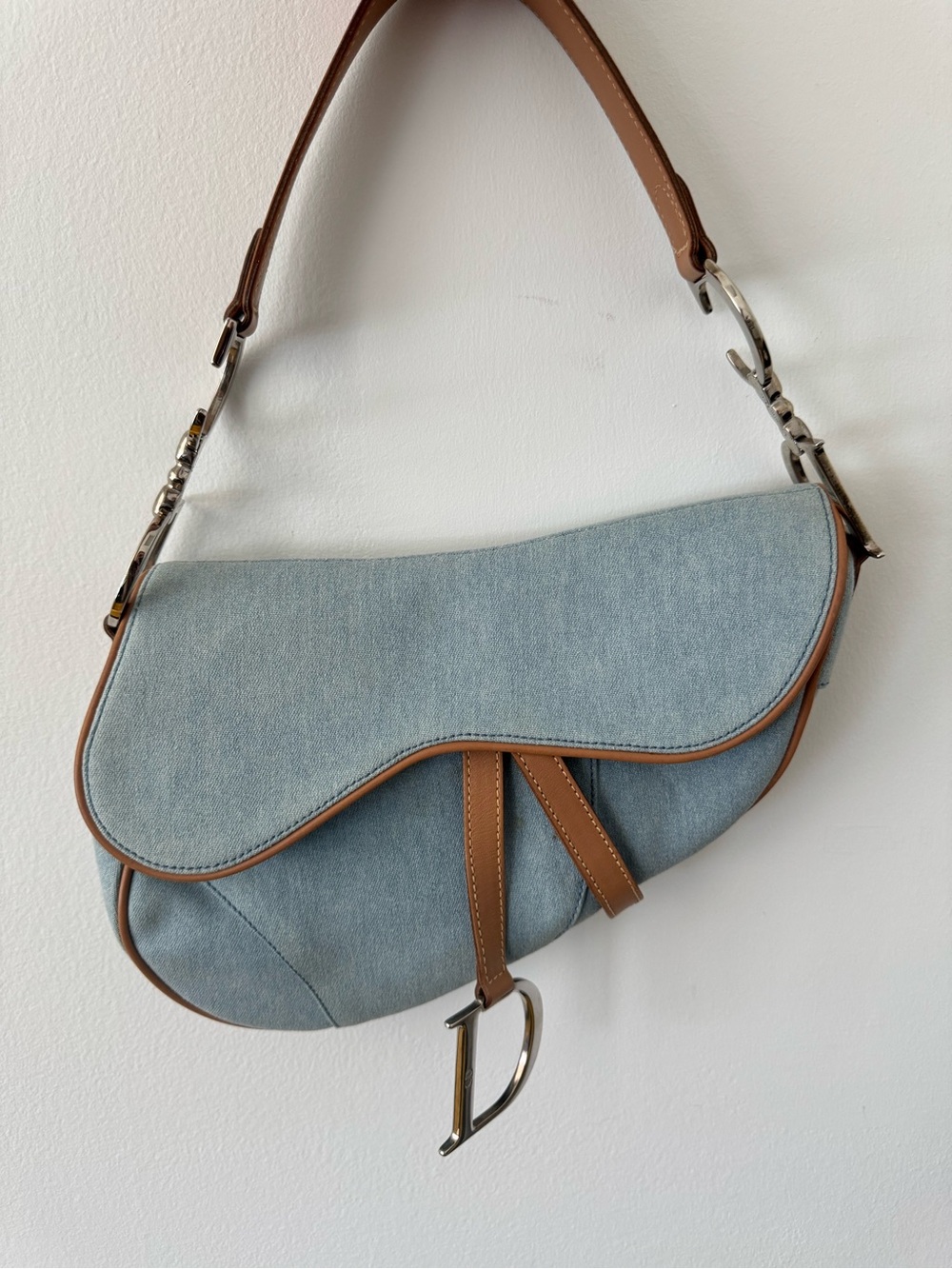 Vintage Christian Dior john galliano denim saddle bag - Picture 9 of 13